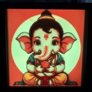 3D Printed Ganesha Lithophane Lamp